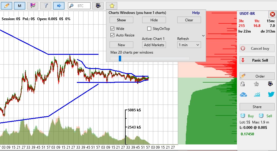 Monitoring Charts in Separate Windows