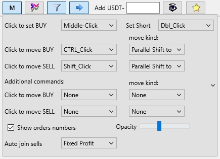 Settings Menu for the “M” Button