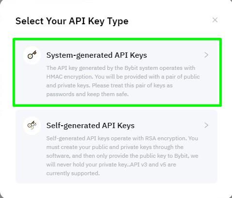 System-generated API Keys